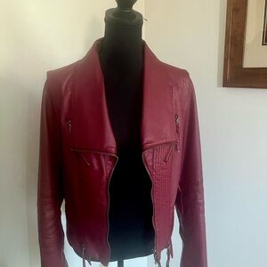 Up on a Tuesday Burgundy Vegan Leather Jacket